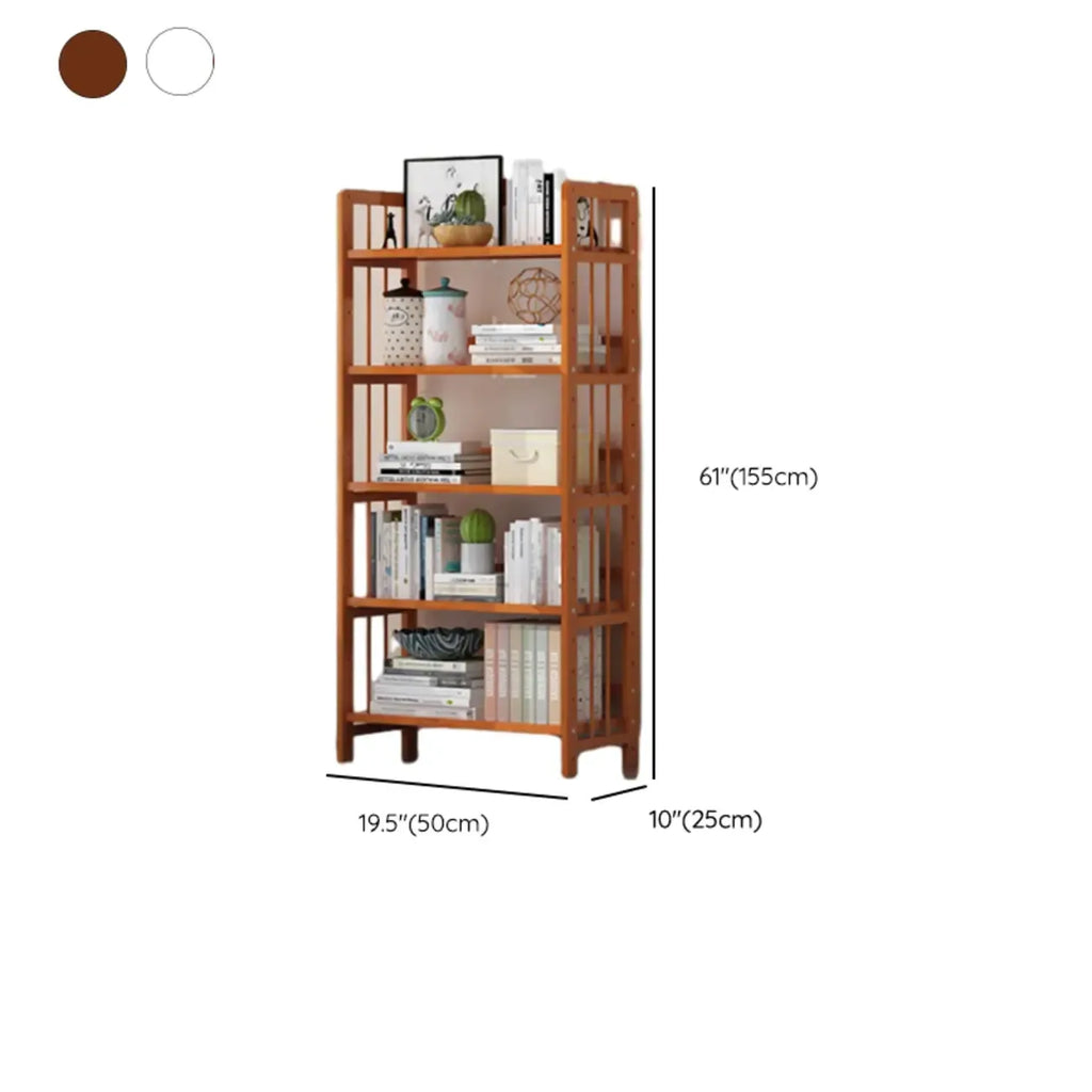 Étagères en bois minimalistes, réglables et verticales à dos ouvert