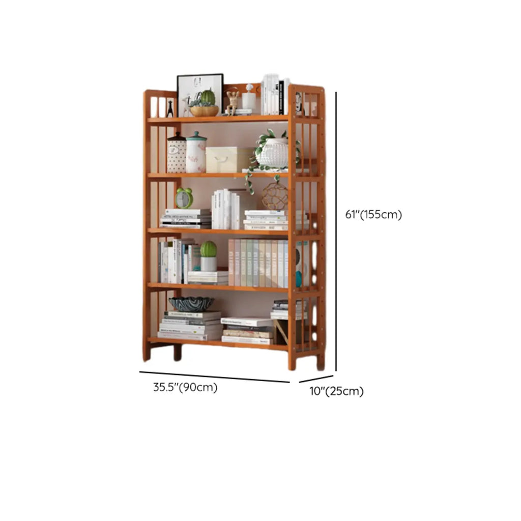 Étagères en bois minimalistes, réglables et verticales à dos ouvert