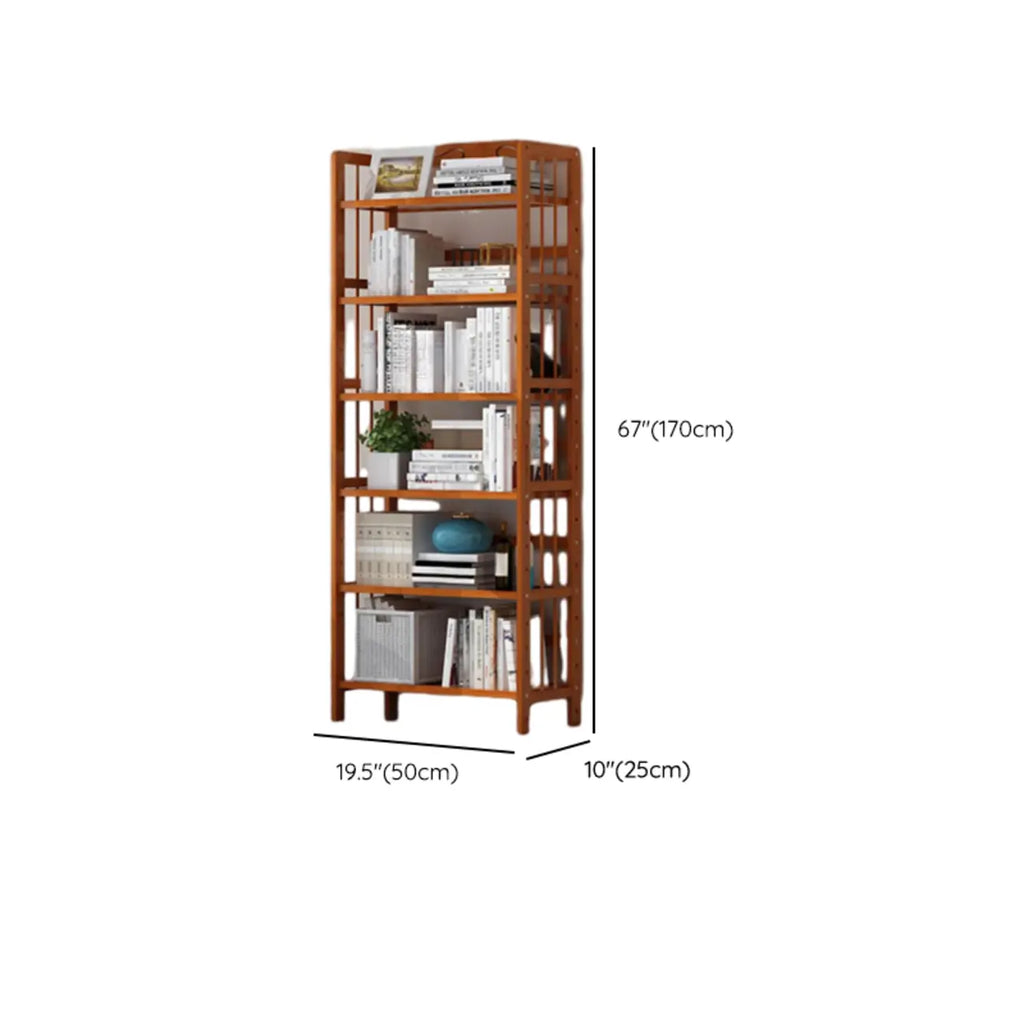 Étagères en bois minimalistes, réglables et verticales à dos ouvert