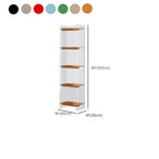 Bibliothèque verticale étroite à 4 niveaux en acrylique transparent, style minimaliste
