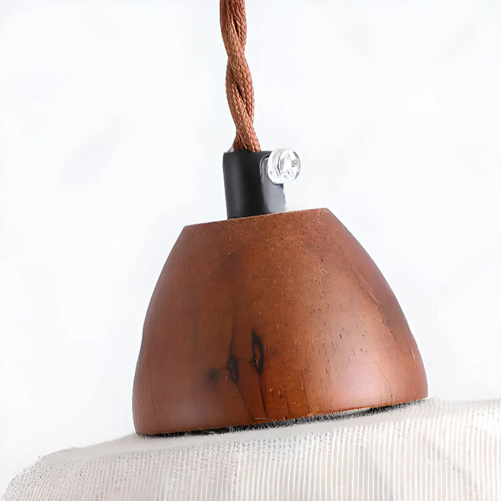 Suspension en forme de dôme avec corde en tissu blanc pour usage résidentiel