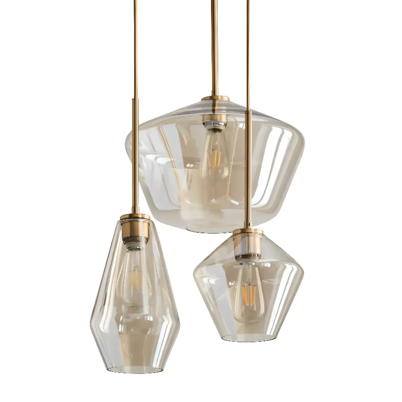 Suspension moderne en verre pour îlot de cuisine