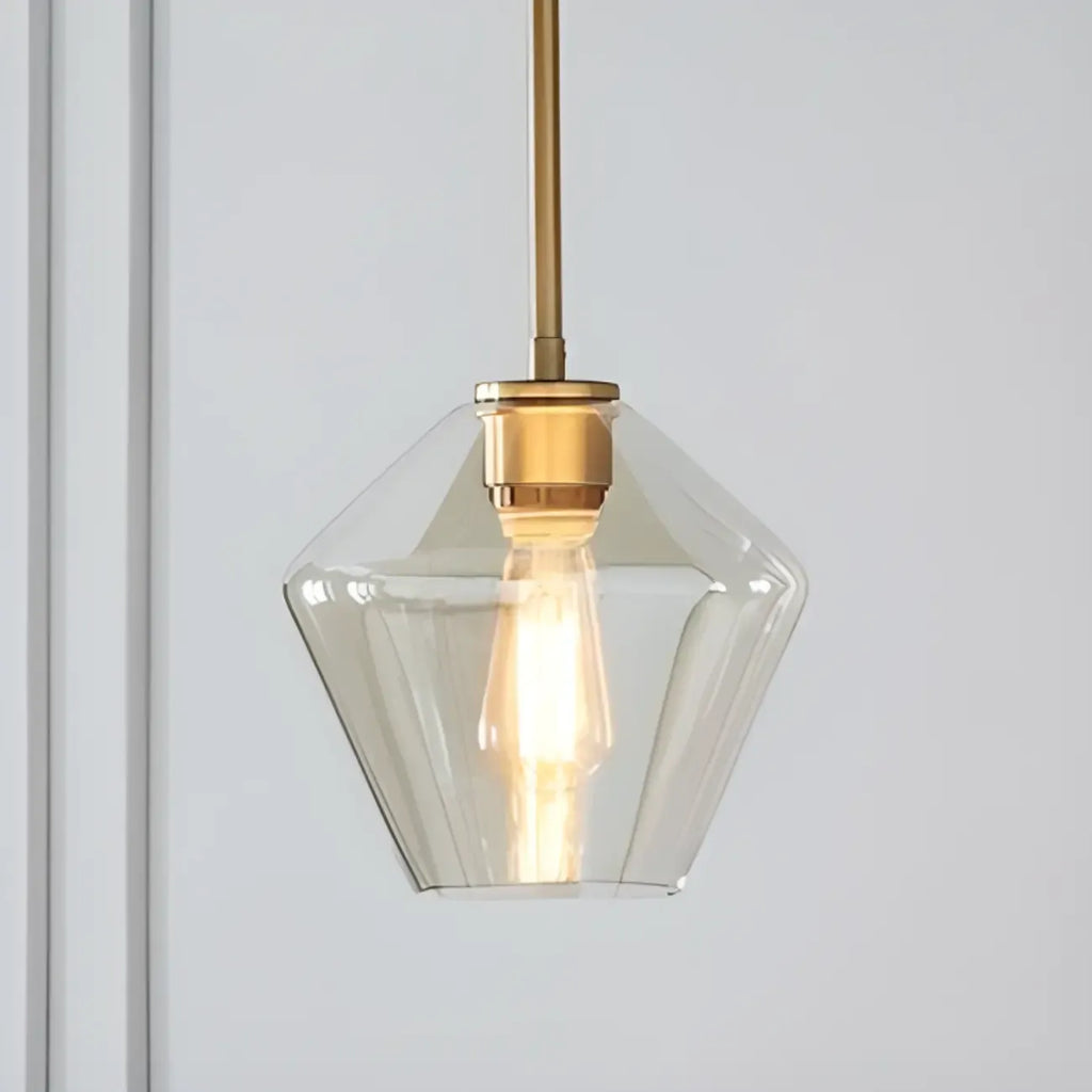 Suspension moderne en verre pour îlot de cuisine