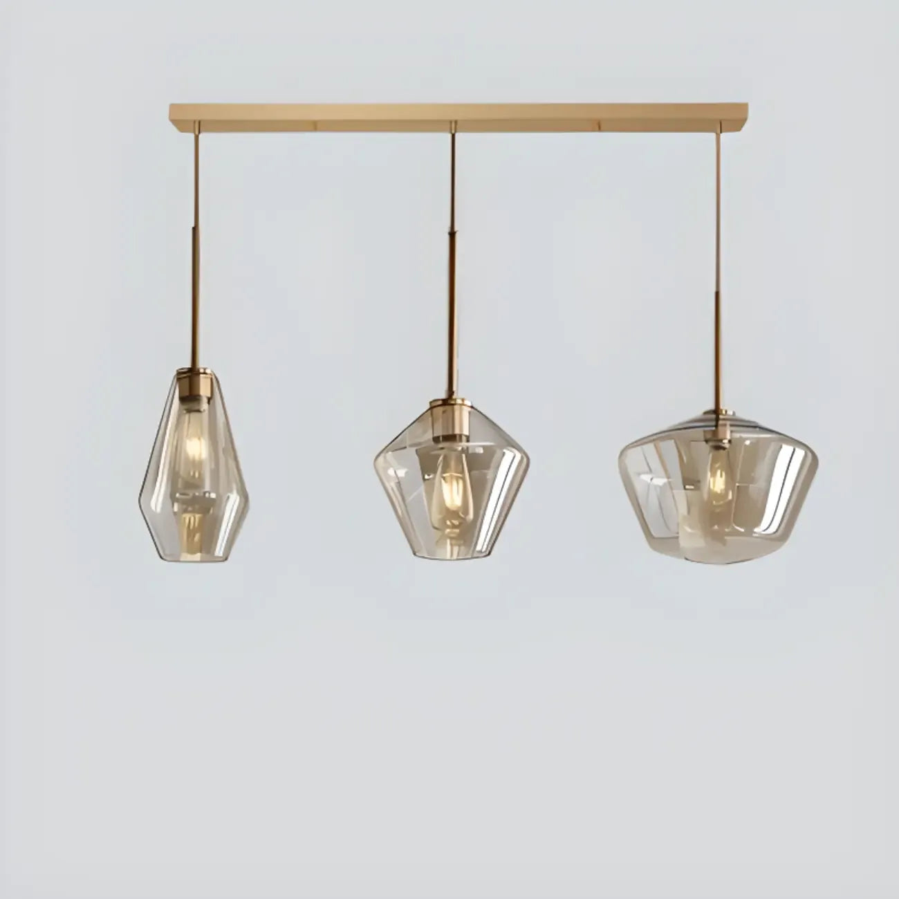 Suspension moderne en verre pour îlot de cuisine