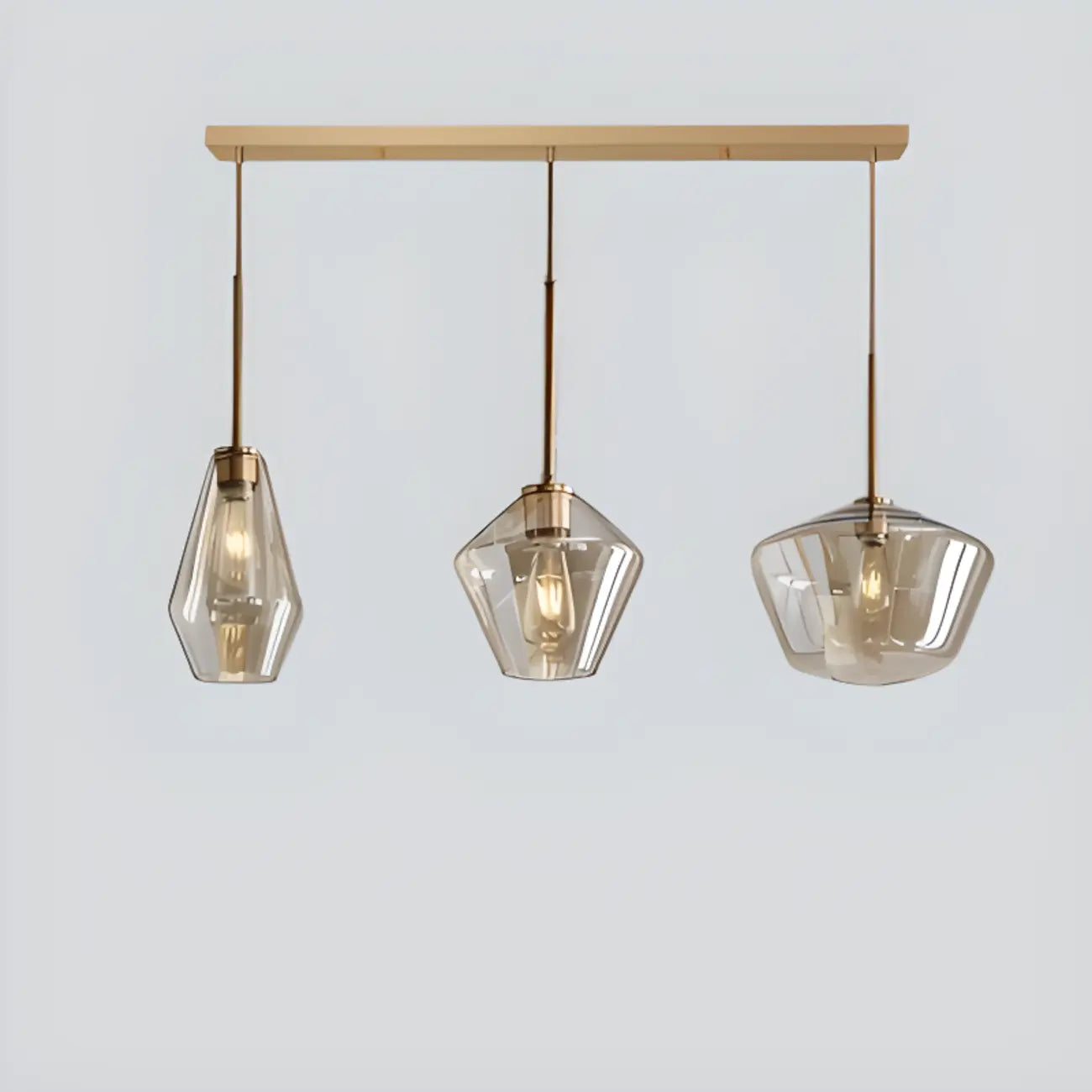 Suspension moderne en verre pour îlot de cuisine