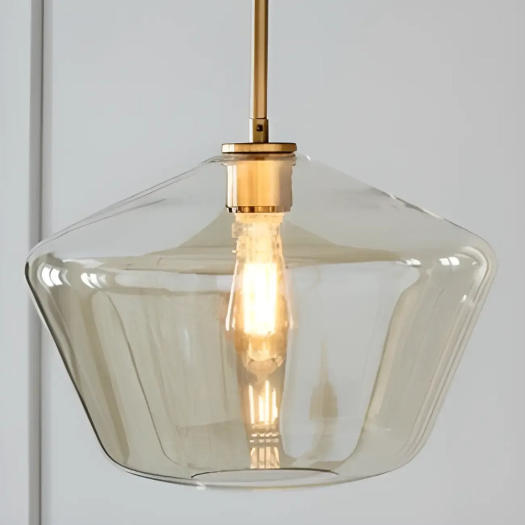 Suspension moderne en verre pour îlot de cuisine