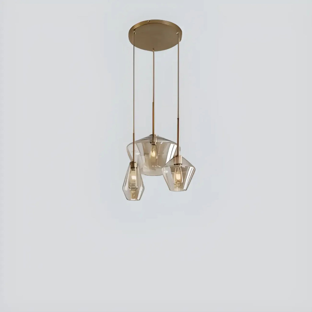 Suspension moderne en verre pour îlot de cuisine
