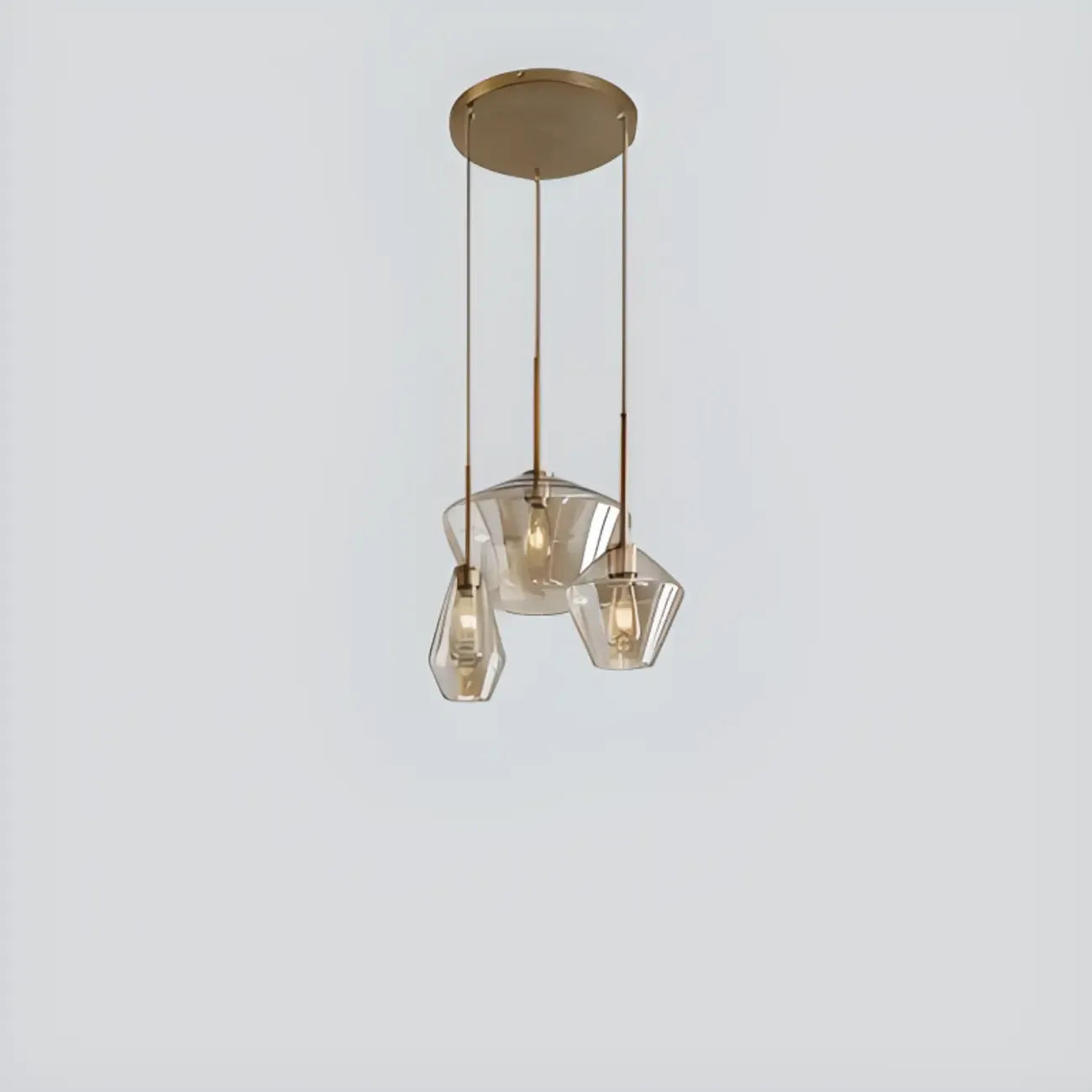 Suspension moderne en verre pour îlot de cuisine