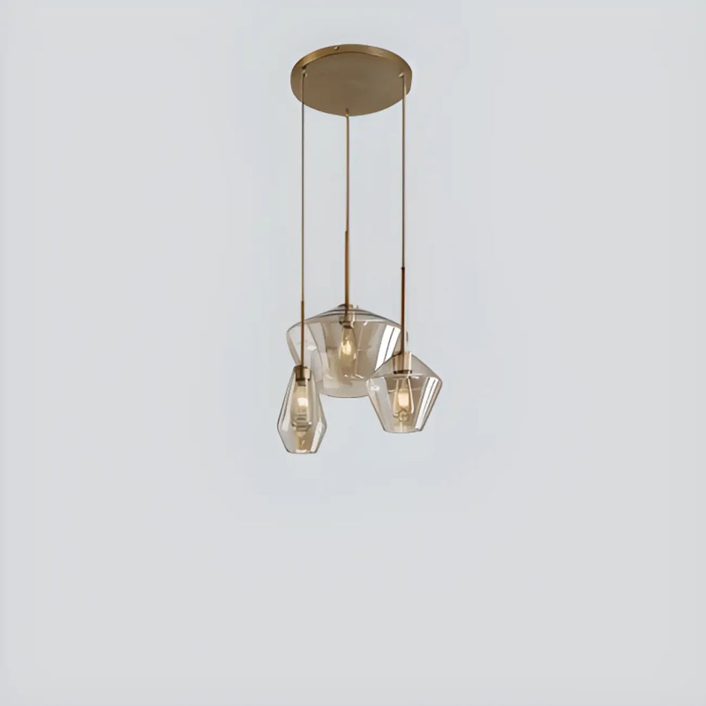 Suspension moderne en verre pour îlot de cuisine