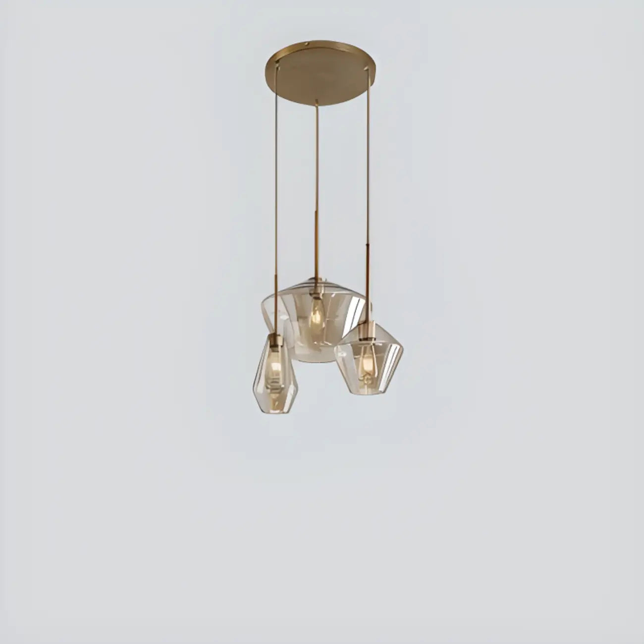 Suspension moderne en verre pour îlot de cuisine
