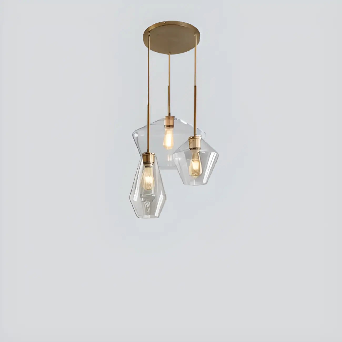 Suspension moderne en verre pour îlot de cuisine