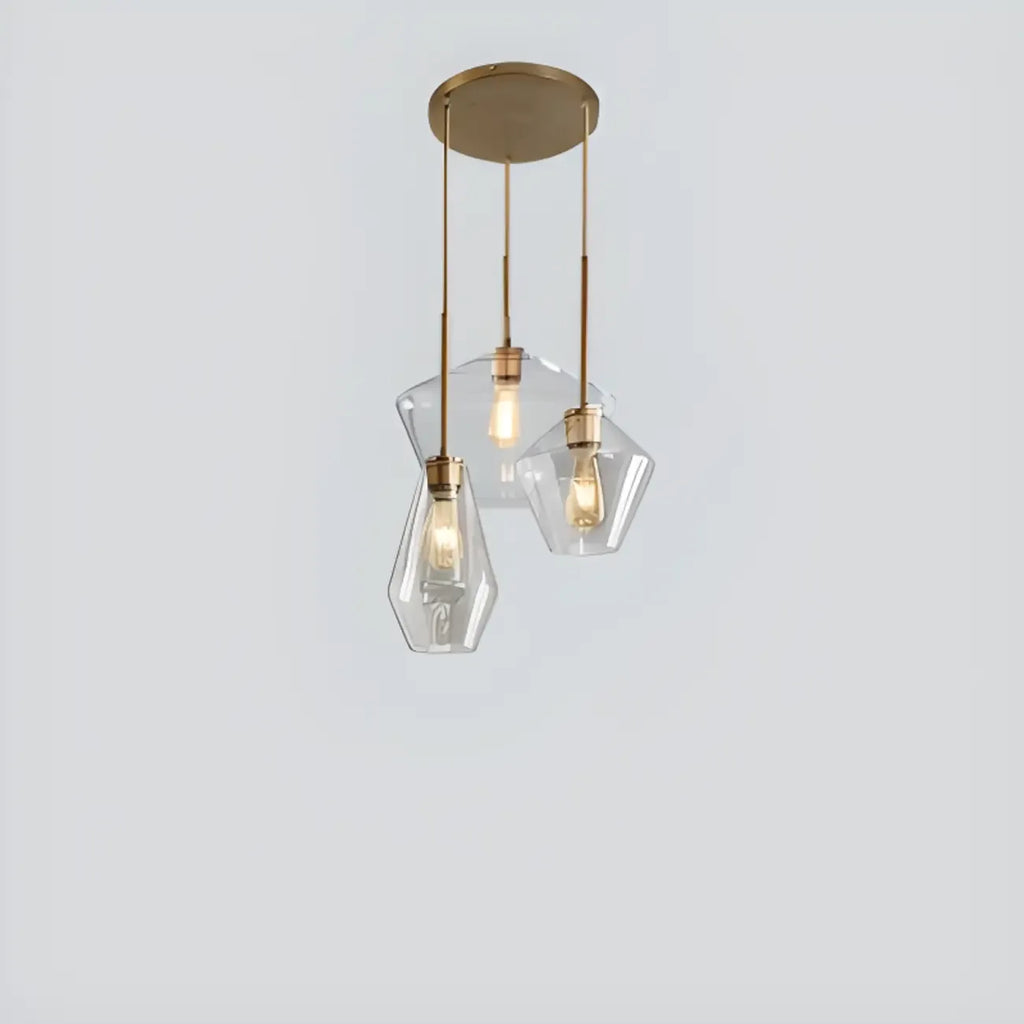 Suspension moderne en verre pour îlot de cuisine