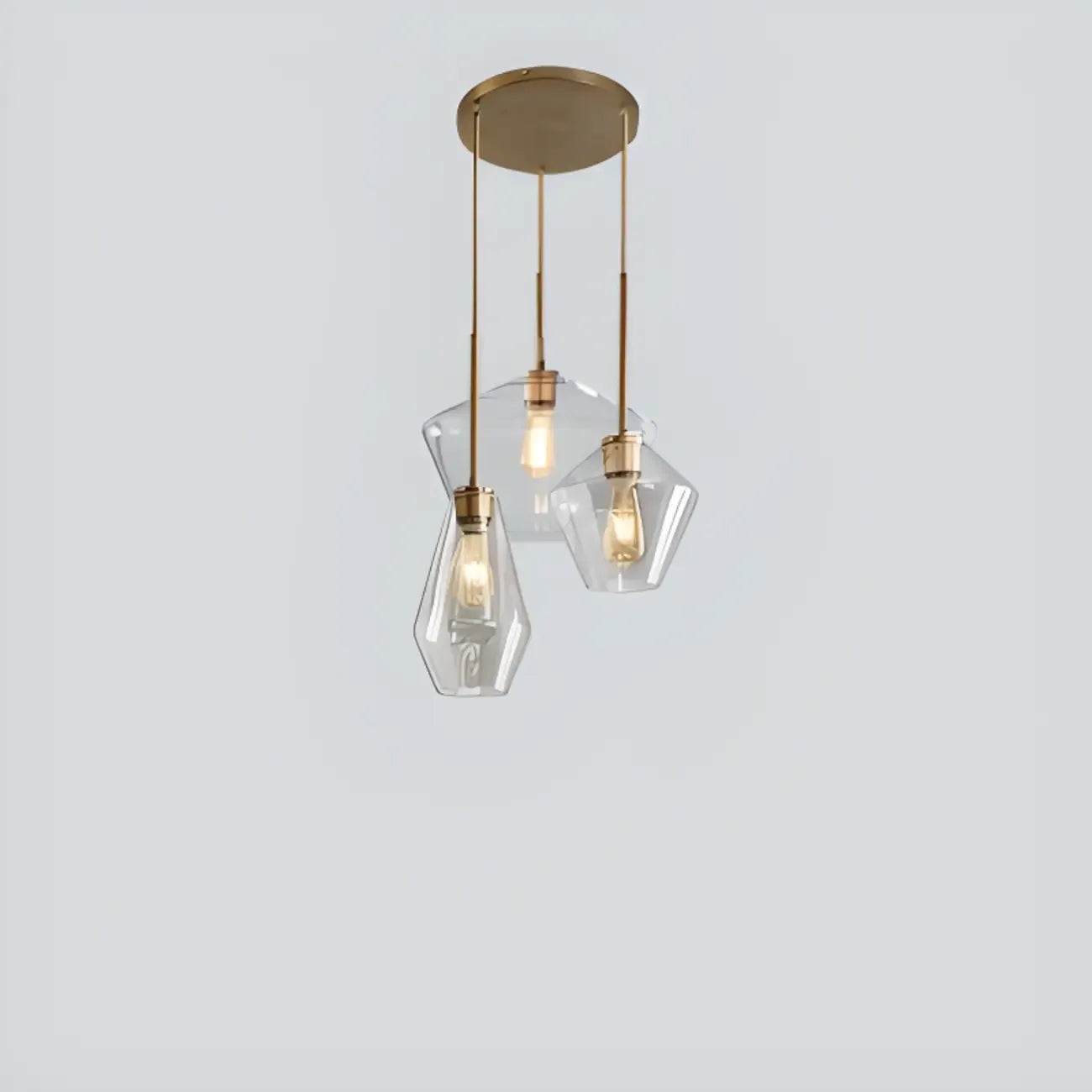 Suspension moderne en verre pour îlot de cuisine