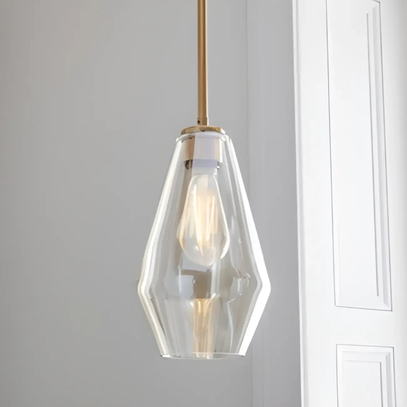 Suspension moderne en verre pour îlot de cuisine