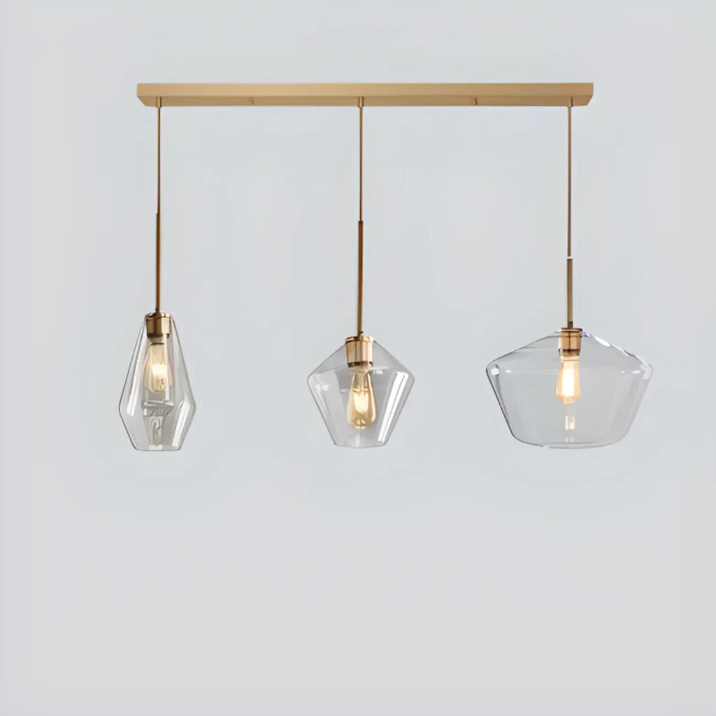 Suspension moderne en verre pour îlot de cuisine