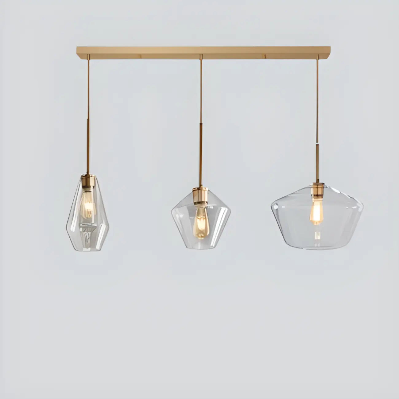 Suspension moderne en verre pour îlot de cuisine