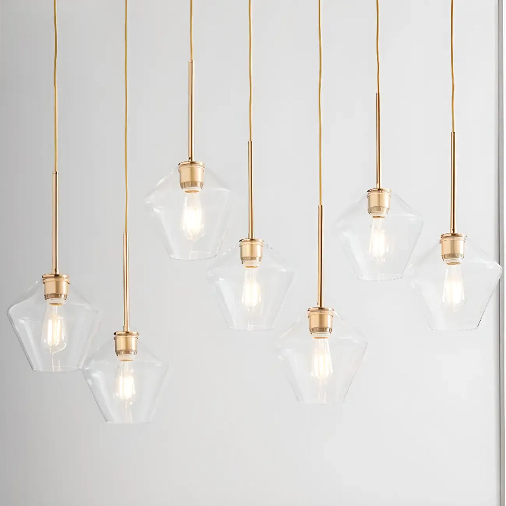 Suspension moderne en verre pour îlot de cuisine