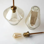 Suspension moderne en verre pour îlot de cuisine