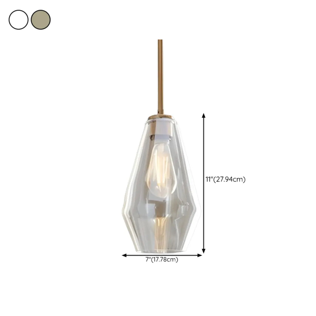 Suspension moderne en verre pour îlot de cuisine