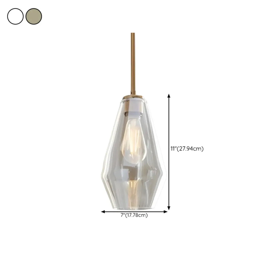 Suspension moderne en verre pour îlot de cuisine