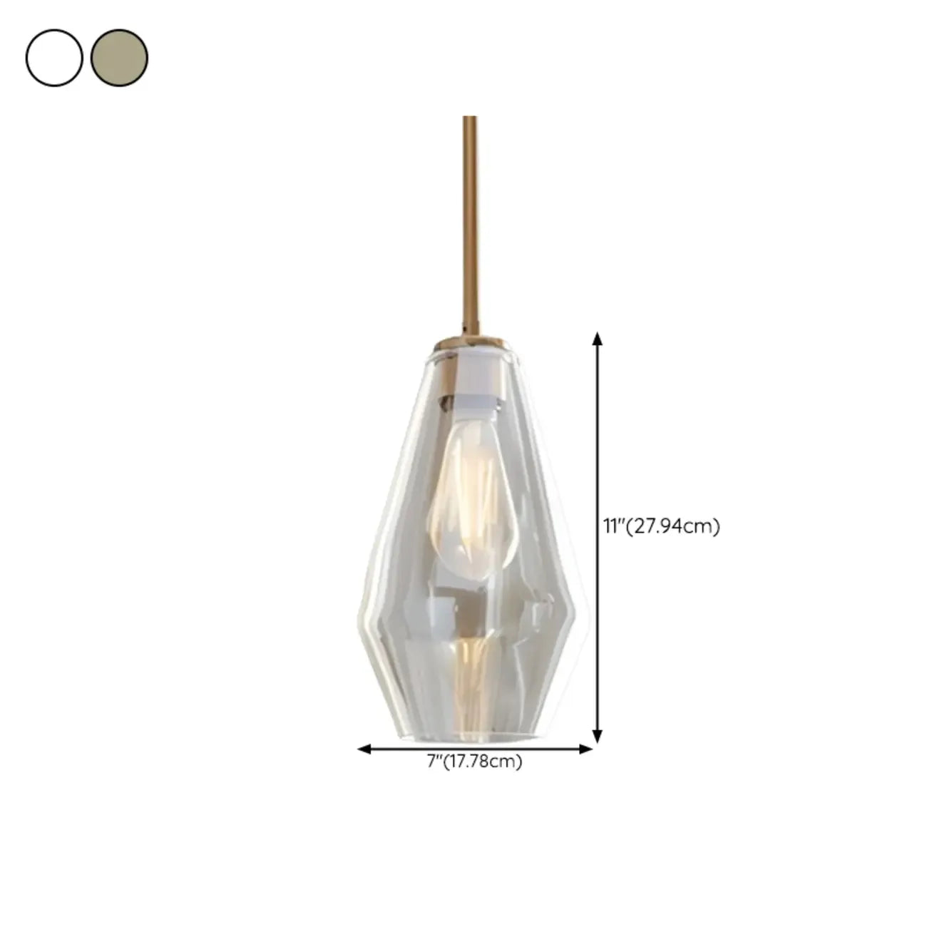 Suspension moderne en verre pour îlot de cuisine