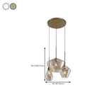 Suspension moderne en verre pour îlot de cuisine