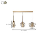 Suspension moderne en verre pour îlot de cuisine