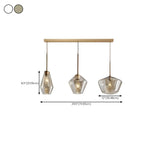 Suspension moderne en verre pour îlot de cuisine