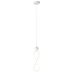 Suspension minimaliste en métal blanc avec LED