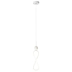 Suspension minimaliste en métal blanc avec LED