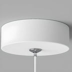 Suspension minimaliste en métal blanc avec LED