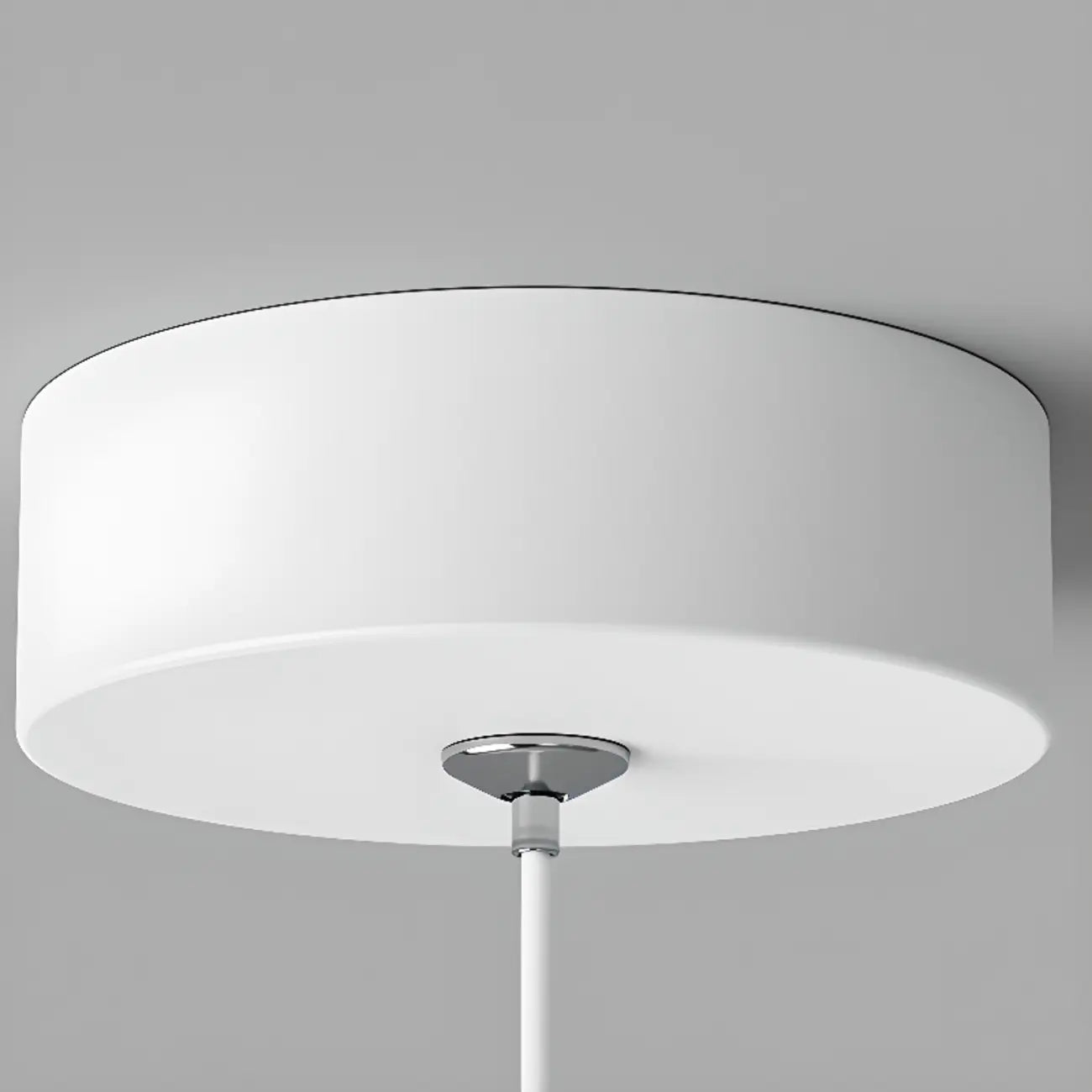 Suspension minimaliste en métal blanc avec LED