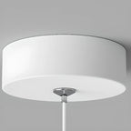 Suspension minimaliste en métal blanc avec LED