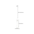 Suspension minimaliste en métal blanc avec LED