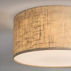 Plafonnier cylindrique en lin pour salon