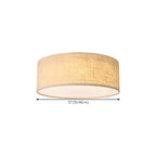 Plafonnier cylindrique en lin pour salon
