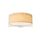 Plafonnier cylindrique en lin pour salon
