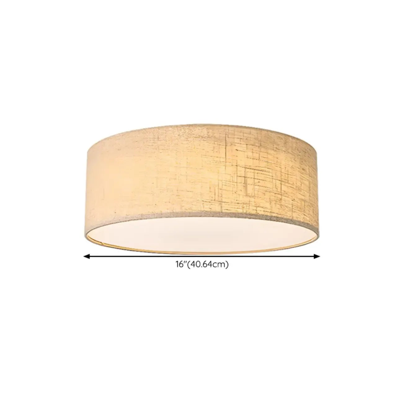 Plafonnier cylindrique en lin pour salon