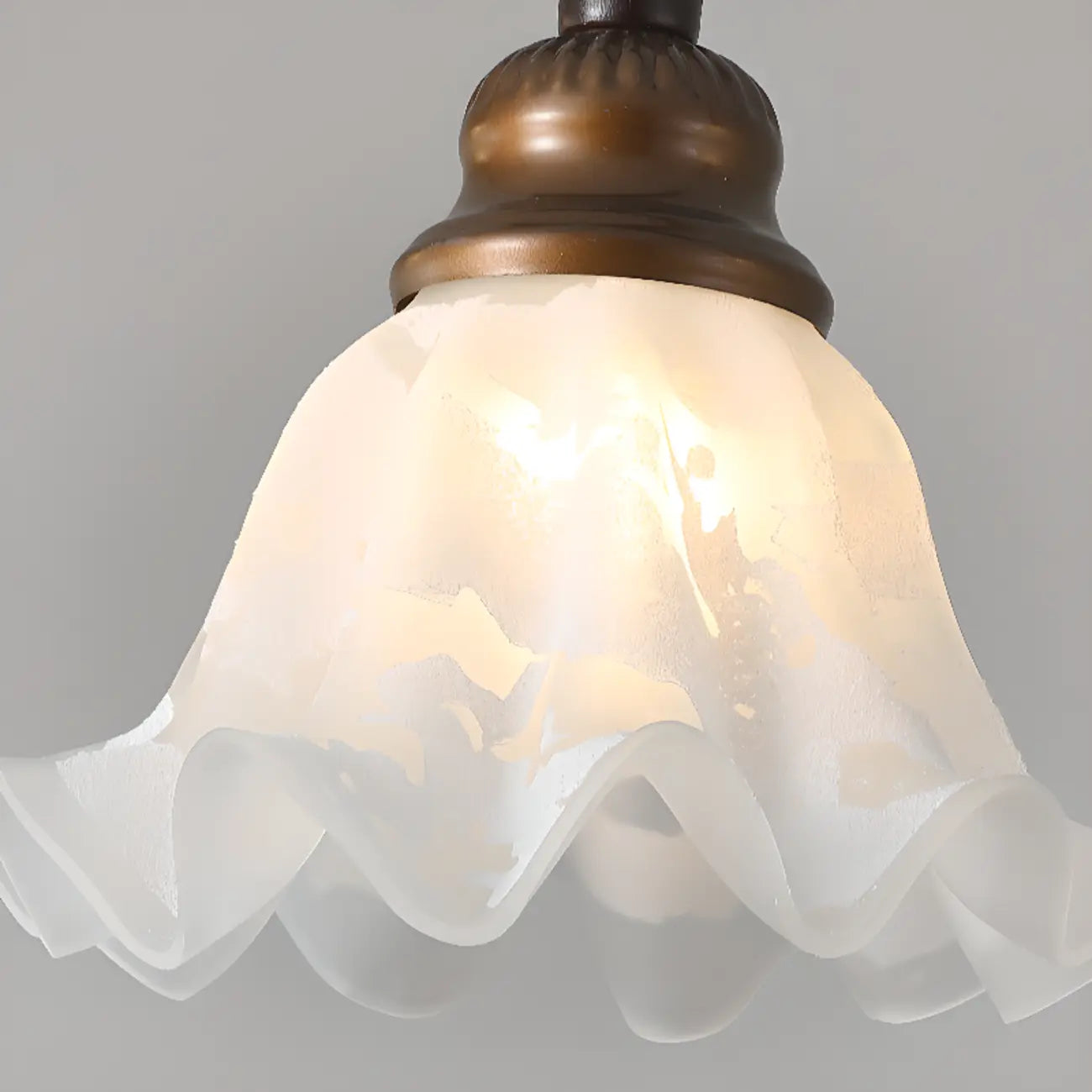 Suspension moderne à 3 lumières en verre en forme de fleur pour îlot de cuisine