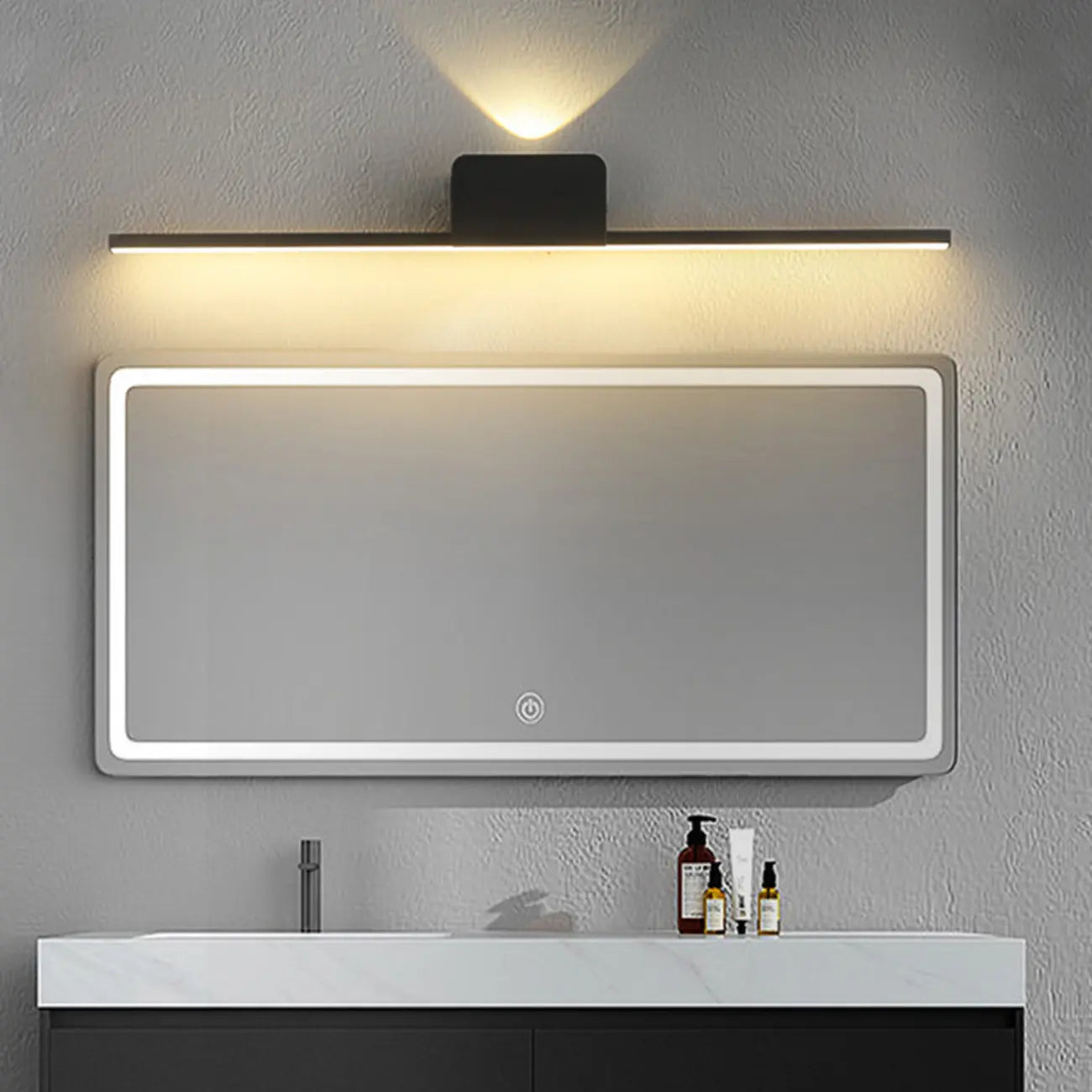 Lampade da bagno a 2 luci in ghisa nera