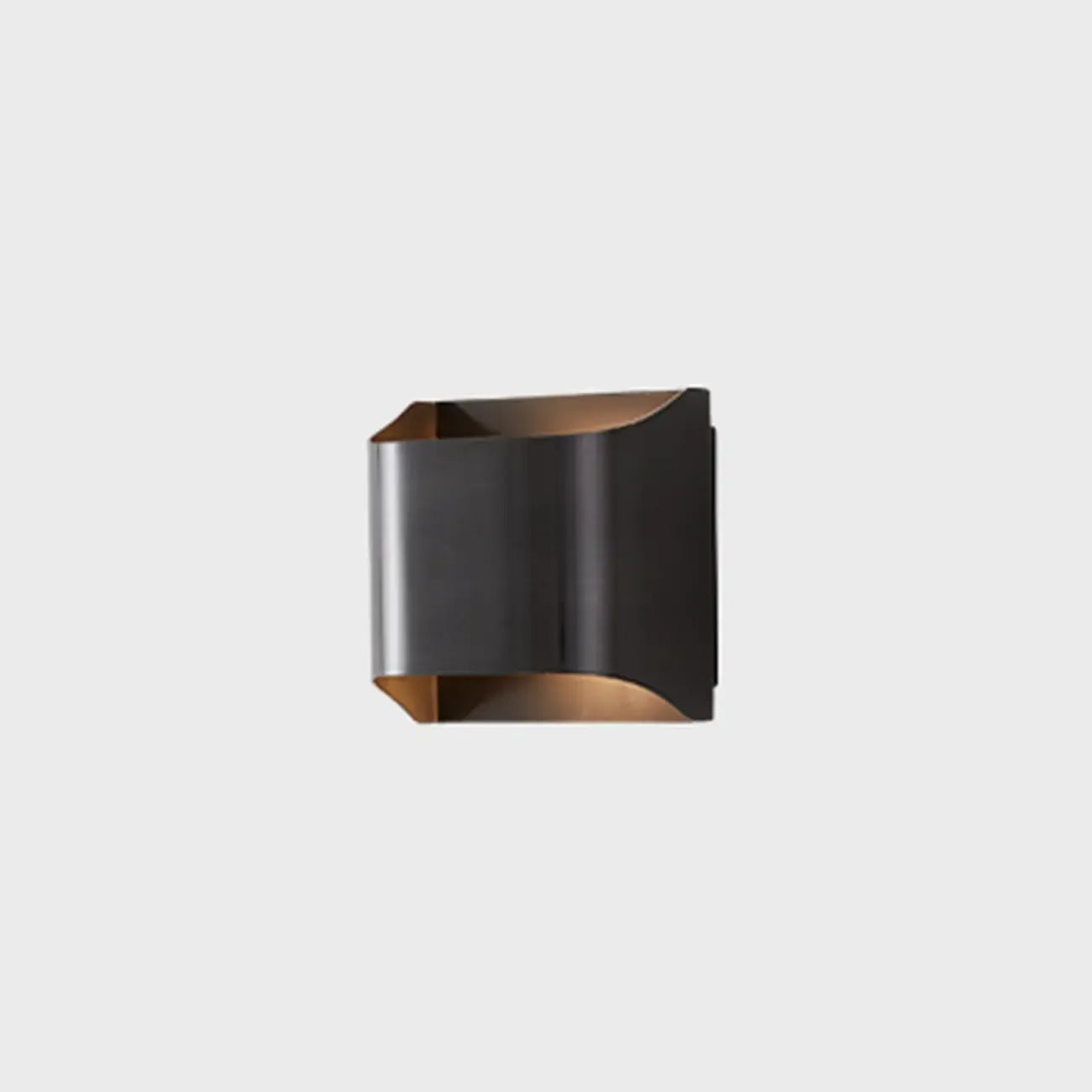 Applique a 2 luci a LED color rame con finitura oro/nera