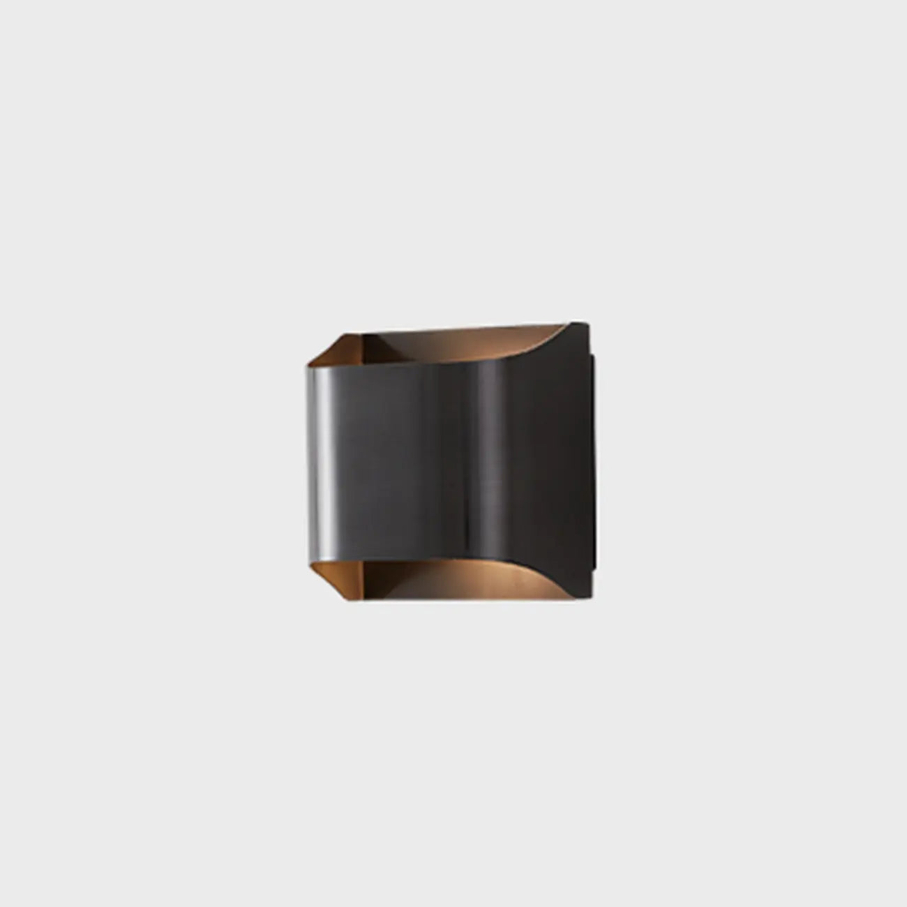 Applique a 2 luci a LED color rame con finitura oro/nera