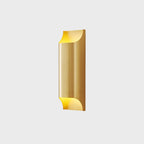 Applique a 2 luci a LED color rame con finitura oro/nera