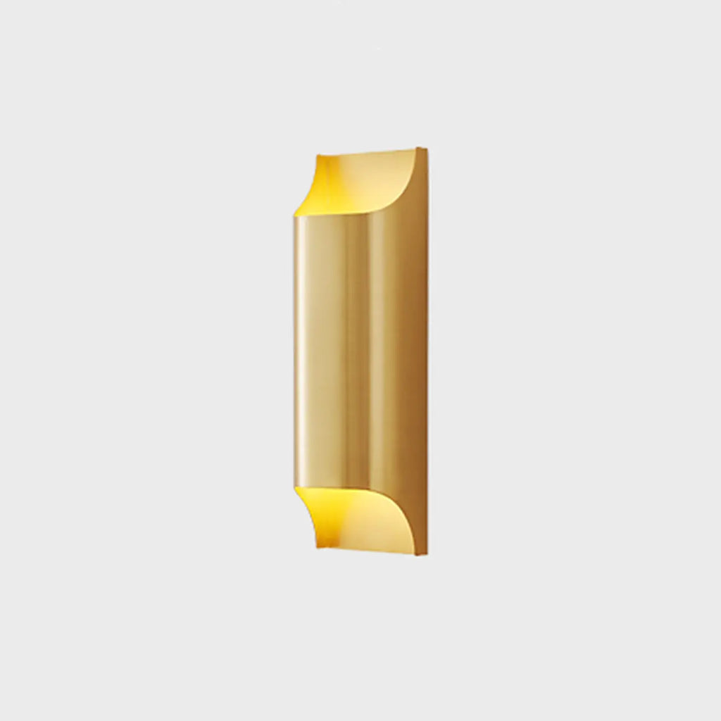 Applique a 2 luci a LED color rame con finitura oro/nera