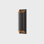 Applique a 2 luci a LED color rame con finitura oro/nera