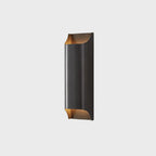 Applique a 2 luci a LED color rame con finitura oro/nera