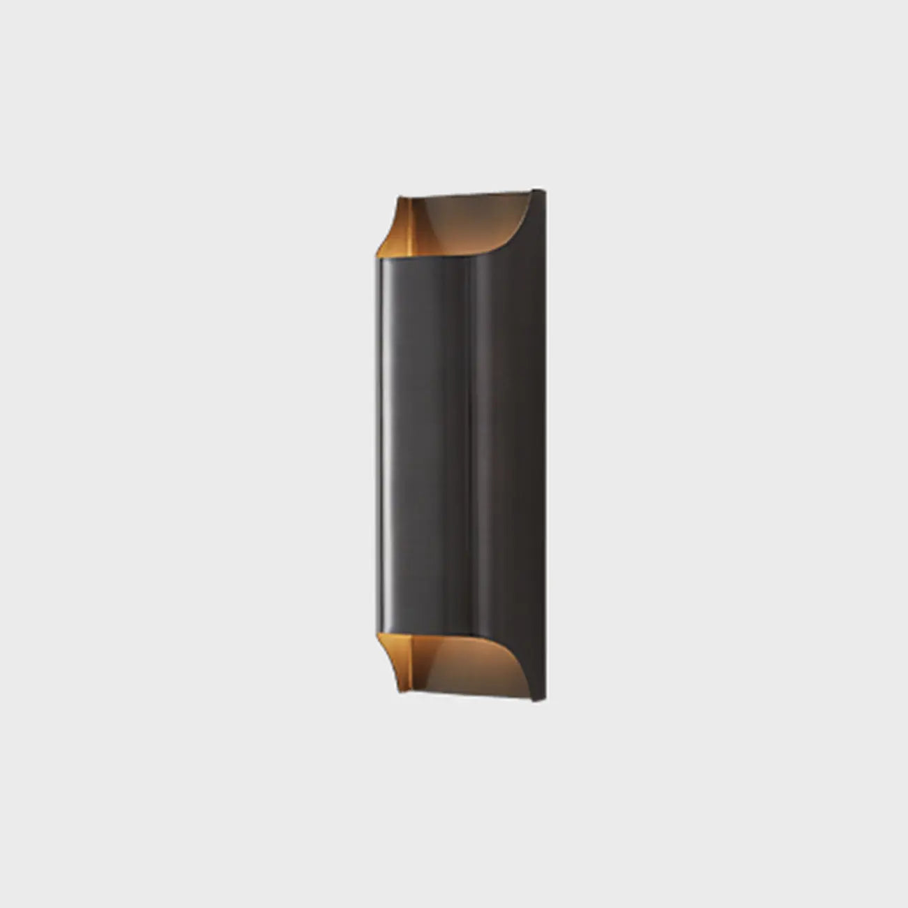 Applique a 2 luci a LED color rame con finitura oro/nera