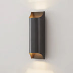 Applique a 2 luci a LED color rame con finitura oro/nera