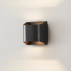 Applique a 2 luci a LED color rame con finitura oro/nera