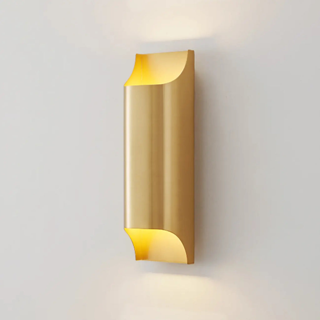 Applique a 2 luci a LED color rame con finitura oro/nera